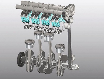 The performance of the abnormal sound of the engine cylinder